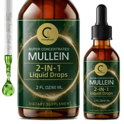 Mullein Leaf Extract Drops - Lung Cleanse - Powerful Mullein for Immune Support,Detox & Respiratory Support - Herbal Supplements