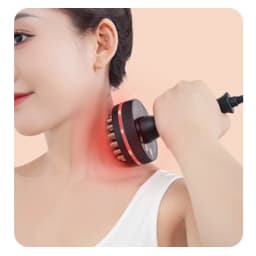 Electric Meridian Massage Brush Portable Warm Body Massager for Neck Shoulder Back Legs and Abdomen