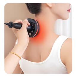Electric Meridian Massage Brush Portable Warm Body Massager for Neck Shoulder Back Legs and Abdomen