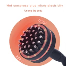 Electric Meridian Massage Brush Portable Warm Body Massager for Neck Shoulder Back Legs and Abdomen