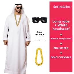 Aladdin Bow down to Rich Costume Halloween Birthday Party Wedding Funny Outfit Stage Props Polyester Fiber Elastic Fiber