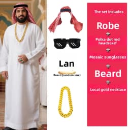 Aladdin Bow down to Rich Costume Halloween Birthday Party Wedding Funny Outfit Stage Props Polyester Fiber Elastic Fiber