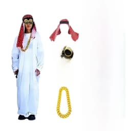 Aladdin Bow down to Rich Costume Halloween Birthday Party Wedding Funny Outfit Stage Props Polyester Fiber Elastic Fiber