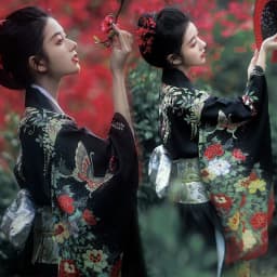 New Improved Sakura Girl Kimono Personal Fashion Sweet Cool Girl Art Photography Black Gang Princess Kimono Stage Costume