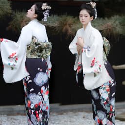 New Improved Sakura Girl Kimono Personal Fashion Sweet Cool Girl Art Photography Black Gang Princess Kimono Stage Costume