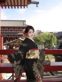 New Improved Sakura Girl Kimono Personal Fashion Sweet Cool Girl Art Photography Black Gang Princess Kimono Stage Costume