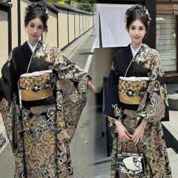 New Improved Sakura Girl Kimono Personal Fashion Sweet Cool Girl Art Photography Black Gang Princess Kimono Stage Costume
