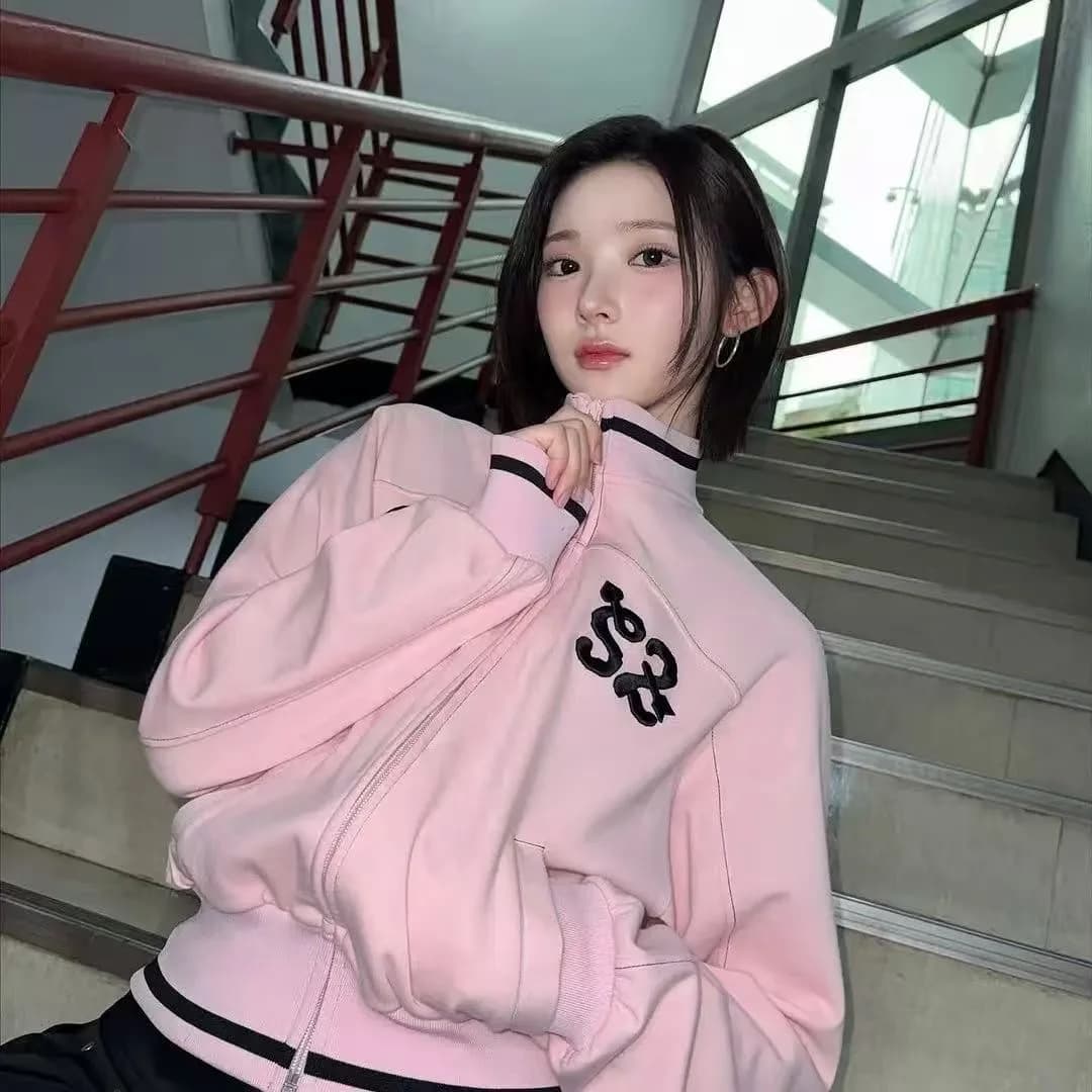 Hearts2Hearts Dance Performance Sweatshirt Top Bonnae Girl Embroidery Short Jacket Short Skirt Women's Ethnic Stage Costume