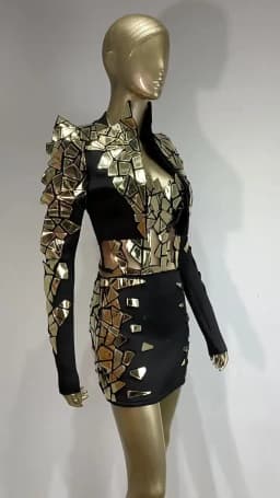 Sparkling Rhinestone Sequin Dress Model Fashion Show Party Dinner Dress Personalized Design Birthday Party Photo Shot Dress