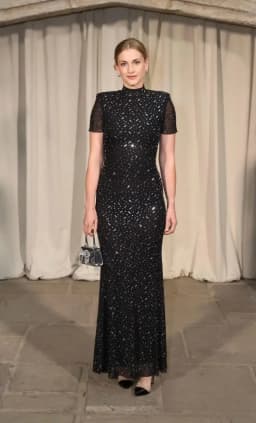 ZNS Fashion Prom Gown Black Short Sleeve Brithday Party Dresses Luxury 2025 Summer Skinny Hot Drilling Maxi Dress Women Clothes