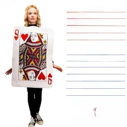loween Adult Poker Costume Red 7 Spades Performance Funny Par King Queen Red Heart a ow Stage Costume Ladies Faion