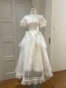 Forest Style Sweet Vintage Bow Design Dress Women Slim Fit A-Line Long Dress French Elegant Fairy Princess Prom Clothing 2025