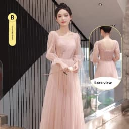 Pink Maidservant Dress Women's New 2025 Summer Fairy Tale Sister Group Gown Skirt High Quality Small Size Casual Wear