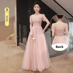 Pink Maidservant Dress Women's New 2025 Summer Fairy Tale Sister Group Gown Skirt High Quality Small Size Casual Wear