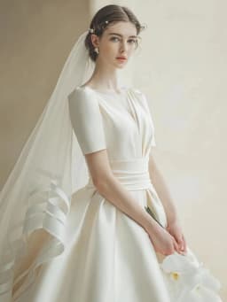White V-Neck Wedding Dress 2026 New Style Bridal Gown Princess Skirt Lightweight Processional Outbound Gown Handmade Flowers