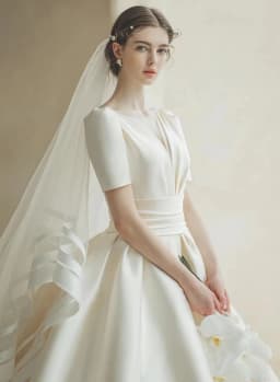 White V-Neck Wedding Dress 2026 New Style Bridal Gown Princess Skirt Lightweight Processional Outbound Gown Handmade Flowers