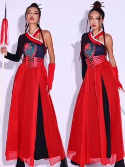 New Women's Performance Costume Bar DS Show Outfit Group Stage Performance Roman Cloth Traditional Chinese Trend Dance Suit