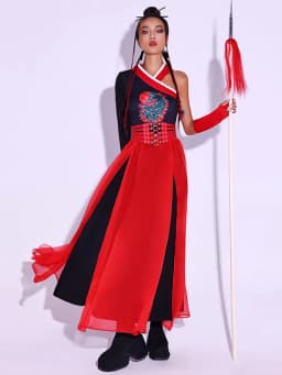 New Women's Performance Costume Bar DS Show Outfit Group Stage Performance Roman Cloth Traditional Chinese Trend Dance Suit