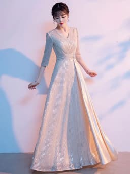 Elegant Long Women's Performance Outfit for Chorus Competitions Hostess Director Conducting Ceremony Formal Dress