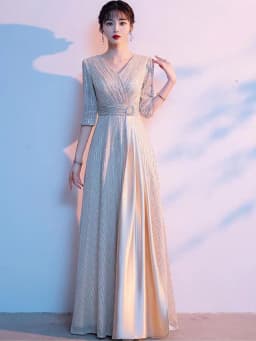 Elegant Long Women's Performance Outfit for Chorus Competitions Hostess Director Conducting Ceremony Formal Dress