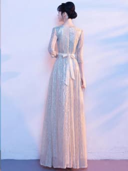 Elegant Long Women's Performance Outfit for Chorus Competitions Hostess Director Conducting Ceremony Formal Dress