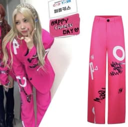 Kpop Female Group Performance Outfit Short Stage Slimming Set Rose Red Jazz Performance Costume New Arrival Spring 2025