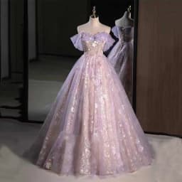 Sparkly Tulle Prom Dress Princess A Line Performance Dresses For Women Floor Length Birthday Gown 15 Quinceañera Graduation Gown
