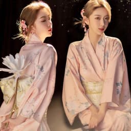 Traditional Kimono Bathrobe Photography Costume Improved Design Summer 2025 Polyester Fabric Female Ethnic Wear Stage Costume