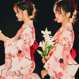 Traditional Kimono Bathrobe Photography Costume Improved Design Summer 2025 Polyester Fabric Female Ethnic Wear Stage Costume