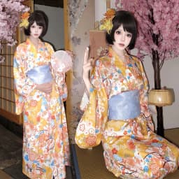 Traditional Kimono Bathrobe Photography Costume Improved Design Summer 2025 Polyester Fabric Female Ethnic Wear Stage Costume