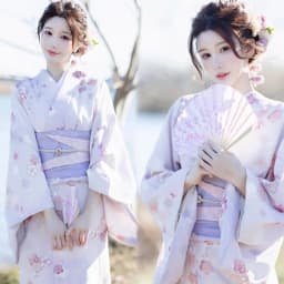 Traditional Kimono Bathrobe Photography Costume Improved Design Summer 2025 Polyester Fabric Female Ethnic Wear Stage Costume