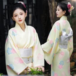 Traditional Kimono Bathrobe Photography Costume Improved Design Summer 2025 Polyester Fabric Female Ethnic Wear Stage Costume