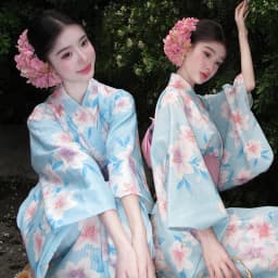 Traditional Kimono Bathrobe Photography Costume Improved Design Summer 2025 Polyester Fabric Female Ethnic Wear Stage Costume