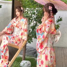 Traditional Kimono Bathrobe Photography Costume Improved Design Summer 2025 Polyester Fabric Female Ethnic Wear Stage Costume