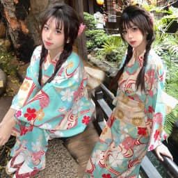 Traditional Kimono Bathrobe Photography Costume Improved Design Summer 2025 Polyester Fabric Female Ethnic Wear Stage Costume
