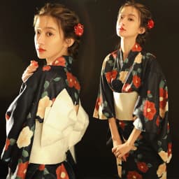 Traditional Kimono Bathrobe Photography Costume Improved Design Summer 2025 Polyester Fabric Female Ethnic Wear Stage Costume
