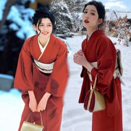 Traditional Kimono Bathrobe Photography Costume Improved Design Summer 2025 Polyester Fabric Female Ethnic Wear Stage Costume