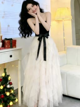 Elegant Champagne Color Wedding Dress Sexy mid Waist A-Line Skirt Long Evening Gown for Hostess Performance Wedding Engagement