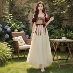 Elegant Champagne Color Wedding Dress Sexy mid Waist A-Line Skirt Long Evening Gown for Hostess Performance Wedding Engagement