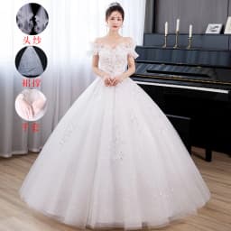One-oulder Lightweight Bridal Gown 2026 New Sle Large Size Floor-Length Wedding Dr Slimming for ort Women