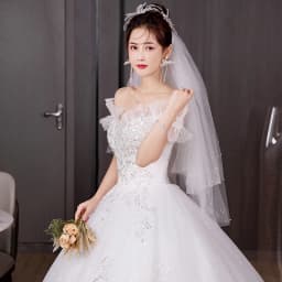 One-oulder Lightweight Bridal Gown 2026 New Sle Large Size Floor-Length Wedding Dr Slimming for ort Women