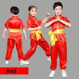 Children's Martial Arts Performance Costume Kung Fu Show Outfit Boys Girls Traditional Style Practice Clothes Polyester Fabric