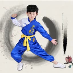Children's Martial Arts Performance Costume Kung Fu Show Outfit Boys Girls Traditional Style Practice Clothes Polyester Fabric