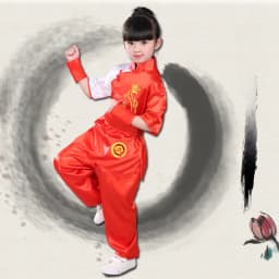 Children's Martial Arts Performance Costume Kung Fu Show Outfit Boys Girls Traditional Style Practice Clothes Polyester Fabric
