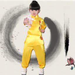 Children's Martial Arts Performance Costume Kung Fu Show Outfit Boys Girls Traditional Style Practice Clothes Polyester Fabric
