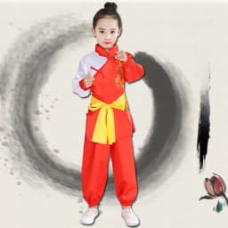 Children's Martial Arts Performance Costume Kung Fu Show Outfit Boys Girls Traditional Style Practice Clothes Polyester Fabric