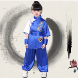 Children's Martial Arts Performance Costume Kung Fu Show Outfit Boys Girls Traditional Style Practice Clothes Polyester Fabric