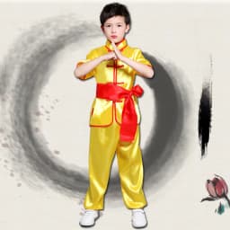 Children's Martial Arts Performance Costume Kung Fu Show Outfit Boys Girls Traditional Style Practice Clothes Polyester Fabric