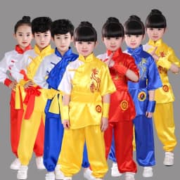 Children's Martial Arts Performance Costume Kung Fu Show Outfit Boys Girls Traditional Style Practice Clothes Polyester Fabric