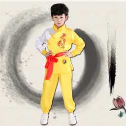 Children's Martial Arts Performance Costume Kung Fu Show Outfit Boys Girls Traditional Style Practice Clothes Polyester Fabric